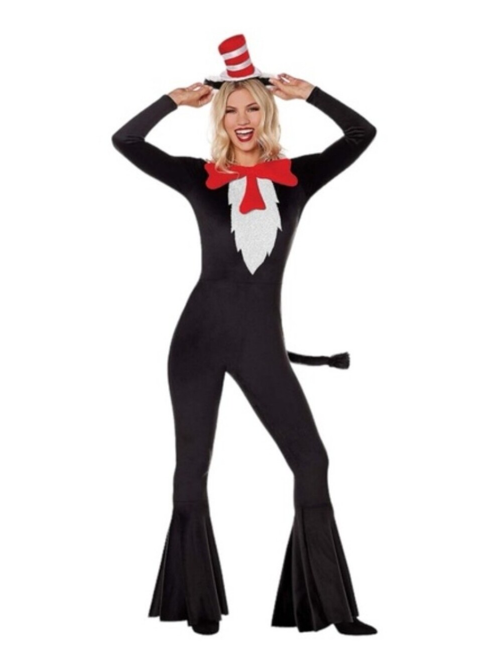 Spirit Halloween Dr. Suess The Cat in the Hat Adult Bell Bottom Costume Small